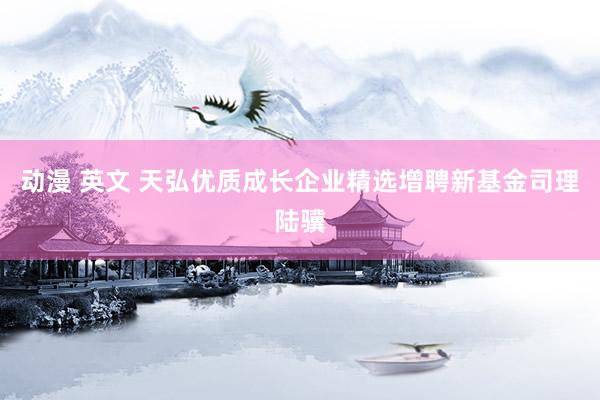 动漫 英文 天弘优质成长企业精选增聘新基金司理陆骥