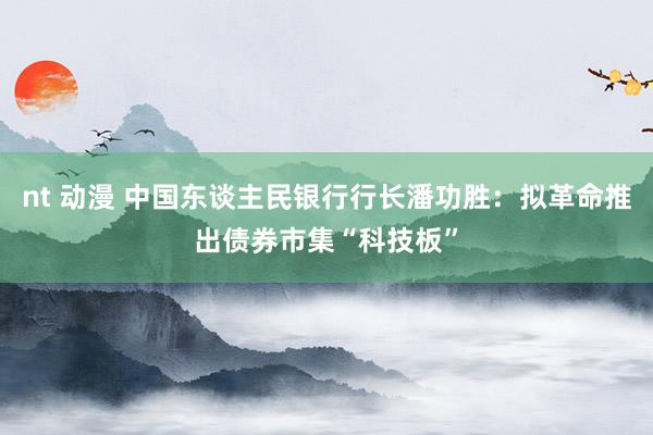nt 动漫 中国东谈主民银行行长潘功胜：拟革命推出债券市集“科技板”