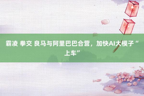 霸凌 拳交 良马与阿里巴巴合营，加快AI大模子“上车”