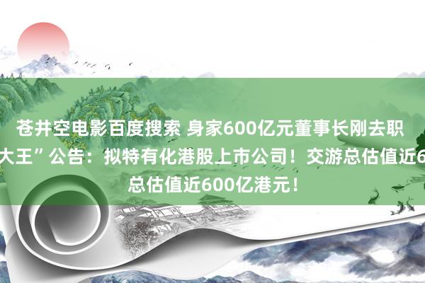 苍井空电影百度搜索 身家600亿元董事长刚去职 A股“燃气大王”公告：拟特有化港股上市公司！交游总估值近600亿港元！