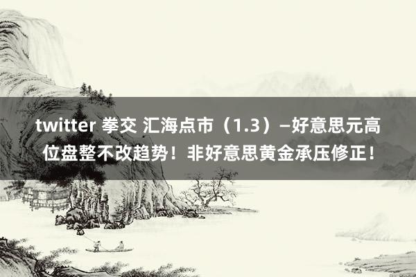 twitter 拳交 汇海点市（1.3）—好意思元高位盘整不改趋势！非好意思黄金承压修正！