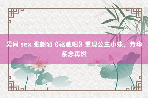 男同 sex 张韶涵《驱驰吧》重现公主小妹，芳华系念再燃