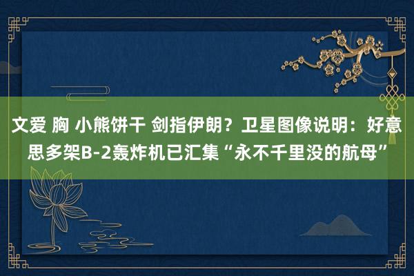 文爱 胸 小熊饼干 剑指伊朗？卫星图像说明：好意思多架B-2轰炸机已汇集“永不千里没的航母”