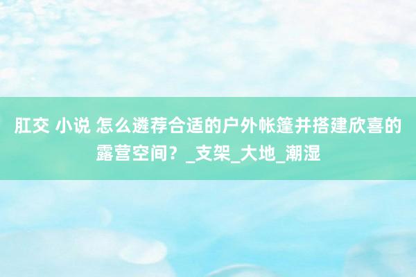 肛交 小说 怎么遴荐合适的户外帐篷并搭建欣喜的露营空间？_支架_大地_潮湿