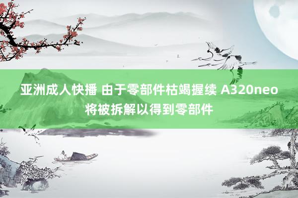 亚洲成人快播 由于零部件枯竭握续 A320neo将被拆解以得到零部件