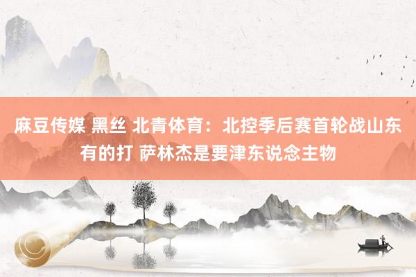 麻豆传媒 黑丝 北青体育：北控季后赛首轮战山东有的打 萨林杰是要津东说念主物