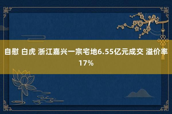 自慰 白虎 浙江嘉兴一宗宅地6.55亿元成交 溢价率17%