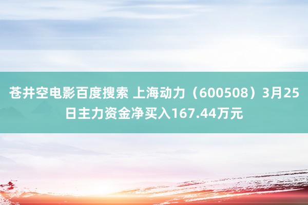 苍井空电影百度搜索 上海动力（600508）3月25日主力资金净买入167.44万元
