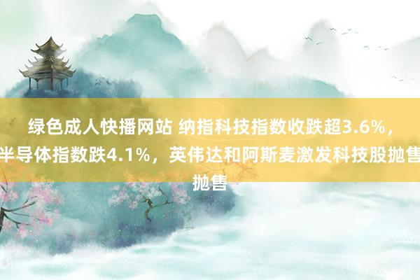 绿色成人快播网站 纳指科技指数收跌超3.6%，半导体指数跌4.1%，英伟达和阿斯麦激发科技股抛售