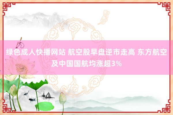 绿色成人快播网站 航空股早盘逆市走高 东方航空及中国国航均涨超3%