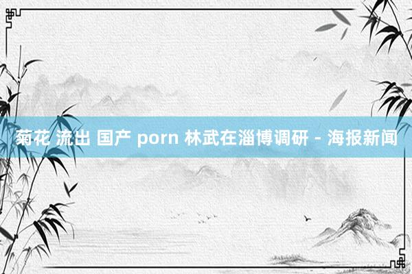 菊花 流出 国产 porn 林武在淄博调研 - 海报新闻