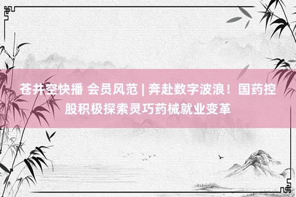 苍井空快播 会员风范 | 奔赴数字波浪！国药控股积极探索灵巧药械就业变革
